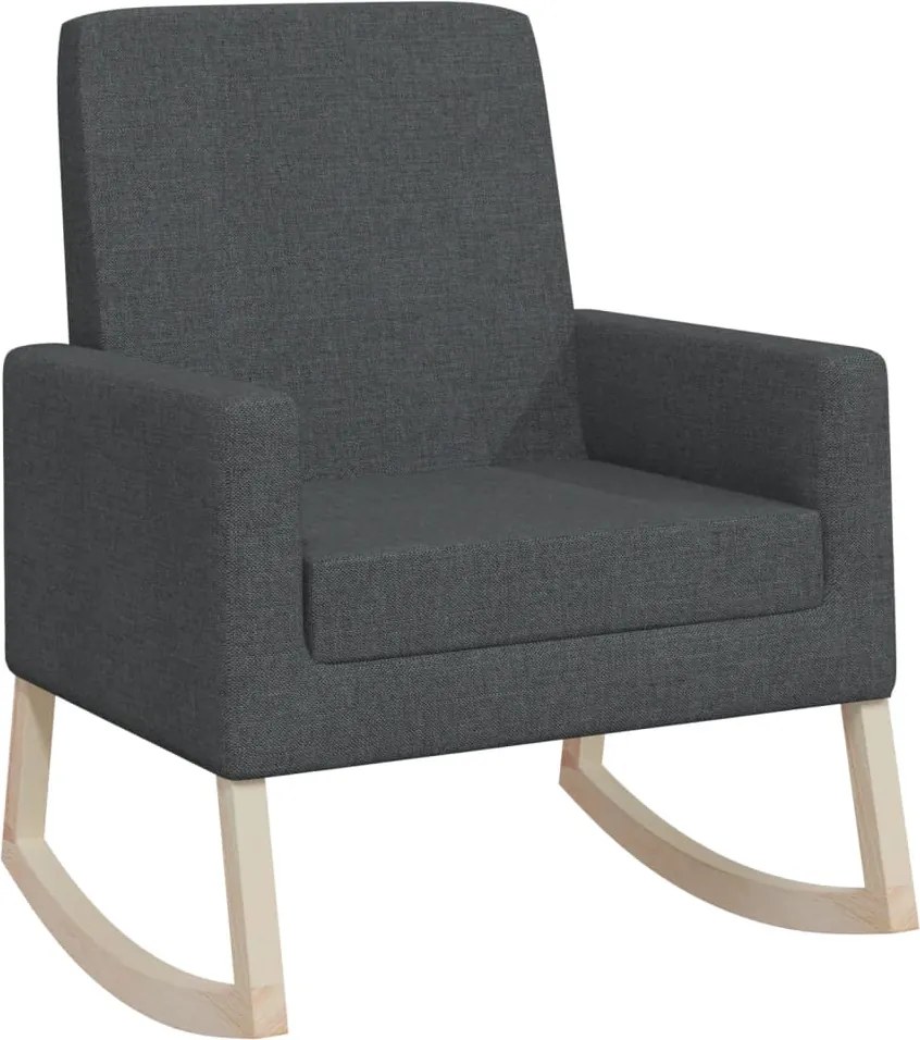 vidaXL Scaun balansoar, gri închis, material textil