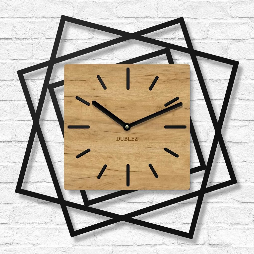 DUBLEZ | Ceas de perete din lemn 3D - Frames