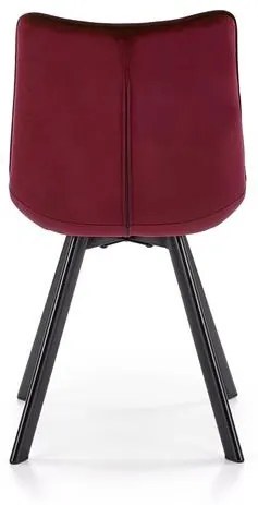 Set 4 scaune K332 velvet bordo