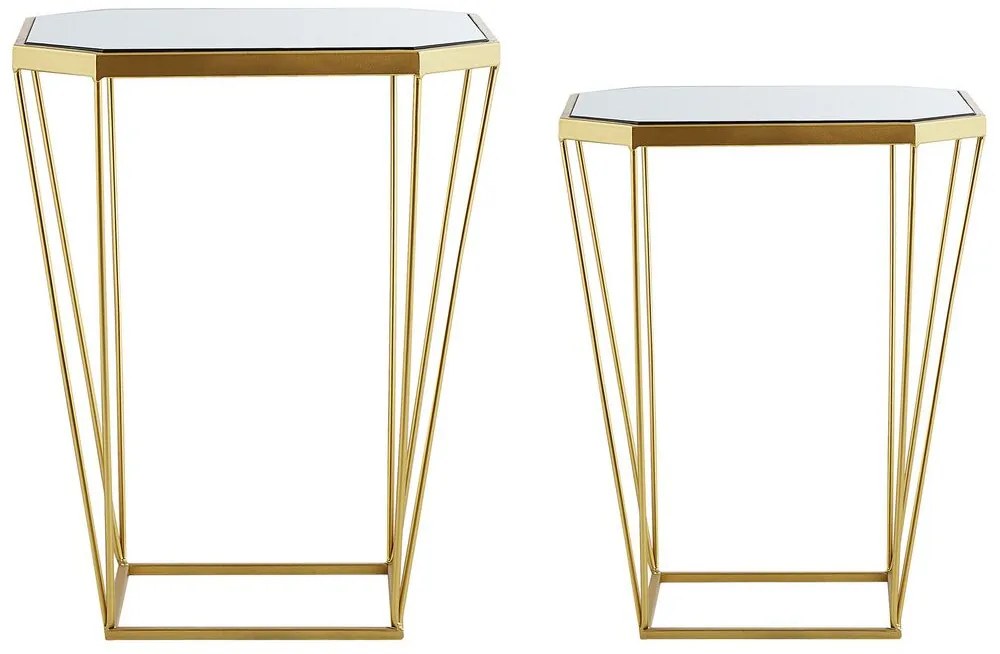 Set 2 mese de cafea SIENE (MDF) (auriu). 1018586