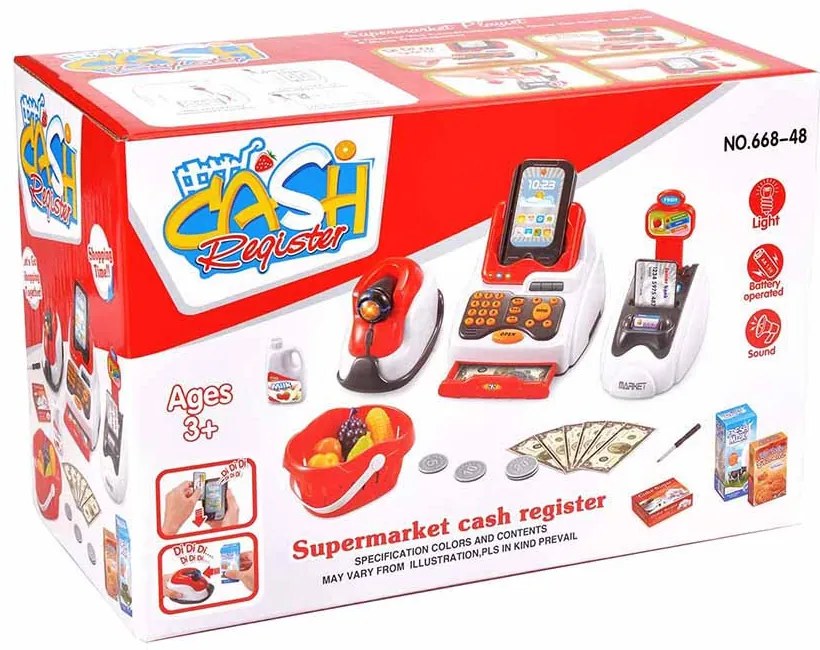 Casa de marcat de jucarie, rosu-alb