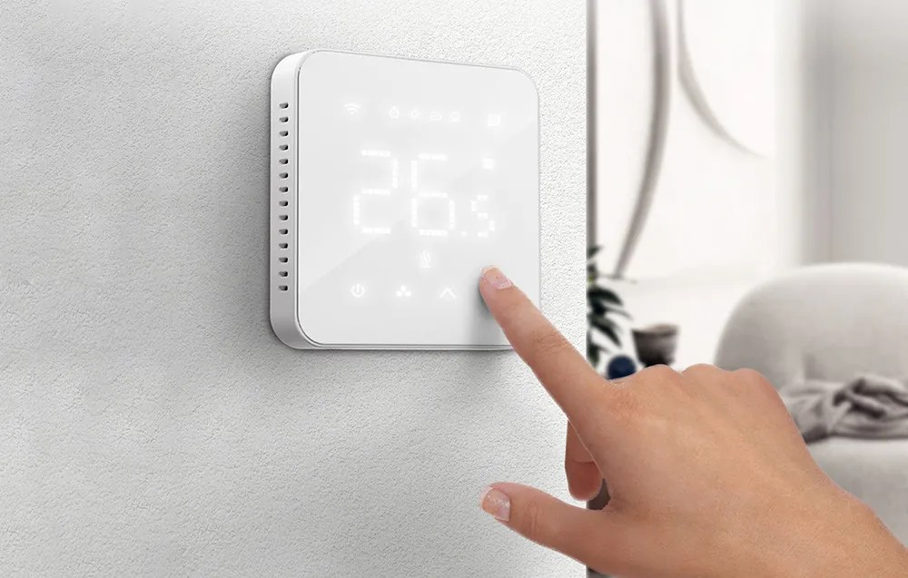 Termostat Smart Wifi Meross, alb, compatibil Alexa, Google, HomeKit
