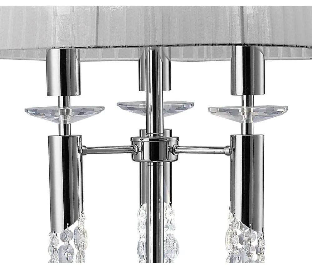 Lampadar elegant Tiffany crom/ abajur alb