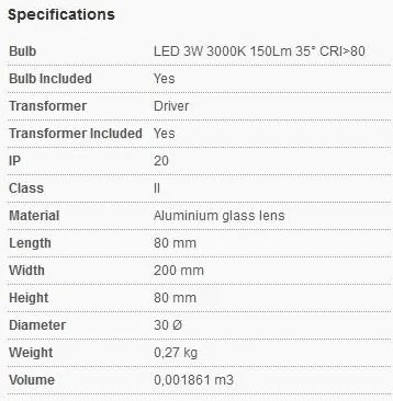 Aplica de perete incastrabila LED Loke-3 40996