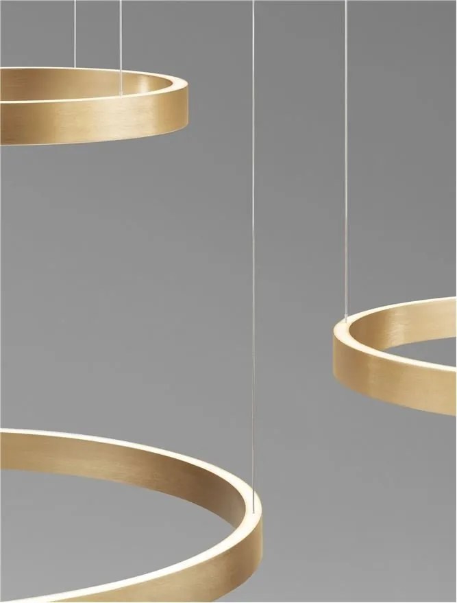 Lustra LED circulara cu 3 inele 80/60/40cm ELOWEN