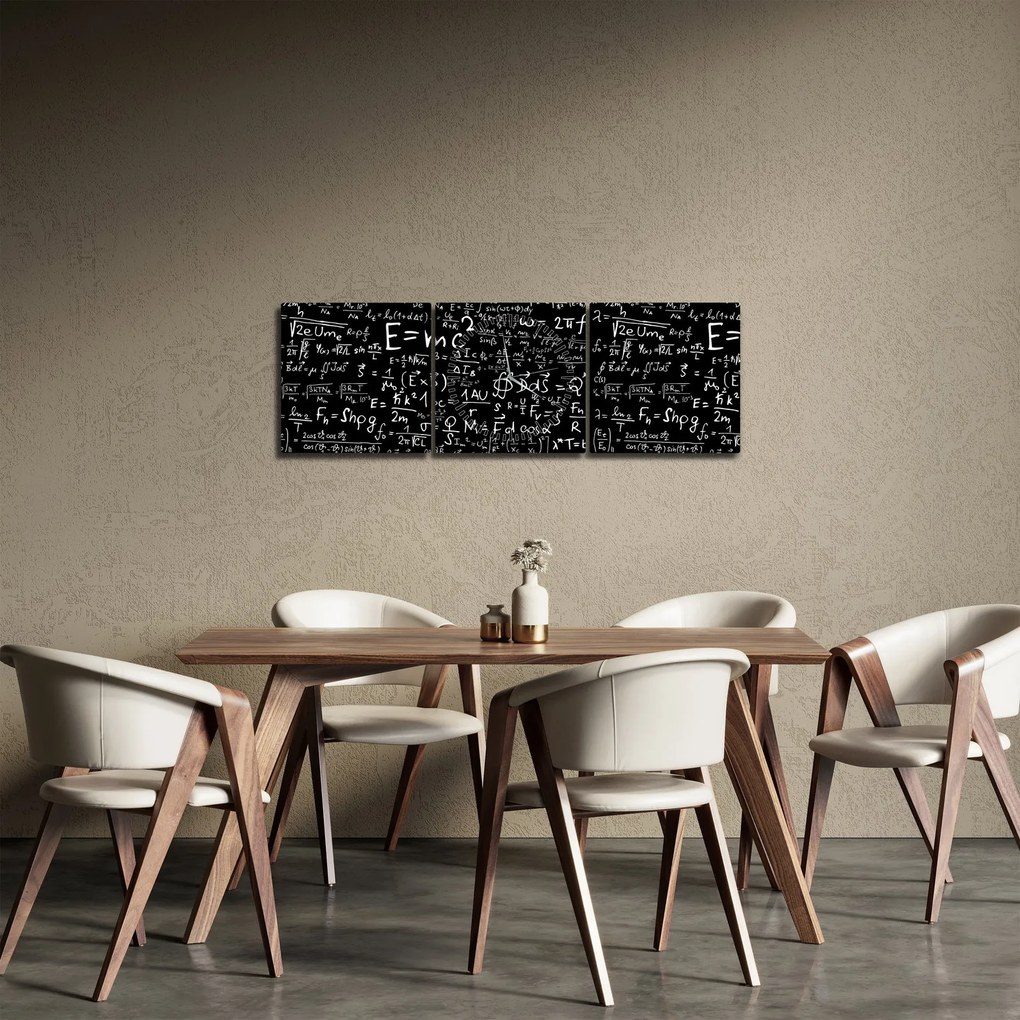 Tablou - Matematică (cu ceas) (90x30 cm)