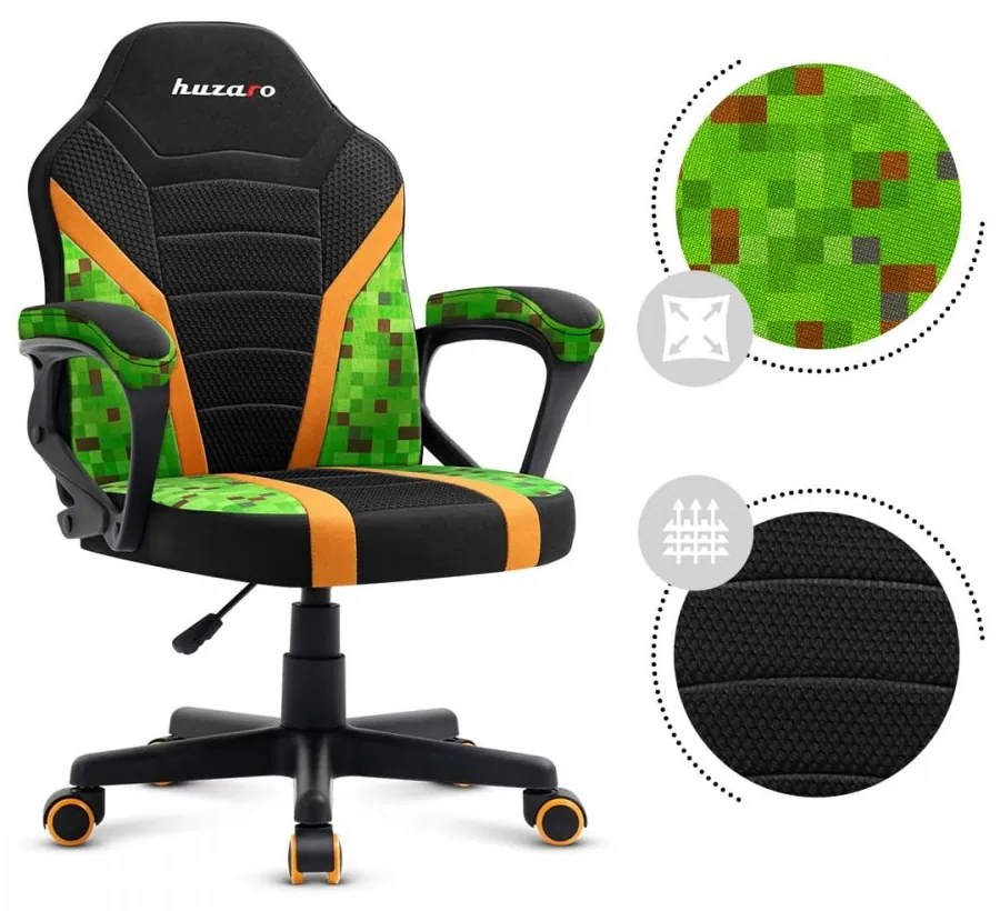 Scaun gaming confortabil pentru copii MINECRAFT