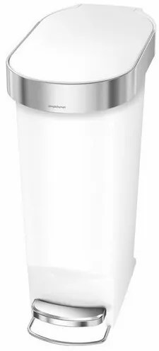 Simplehuman Coș îngust cu pedală 40 l, alb