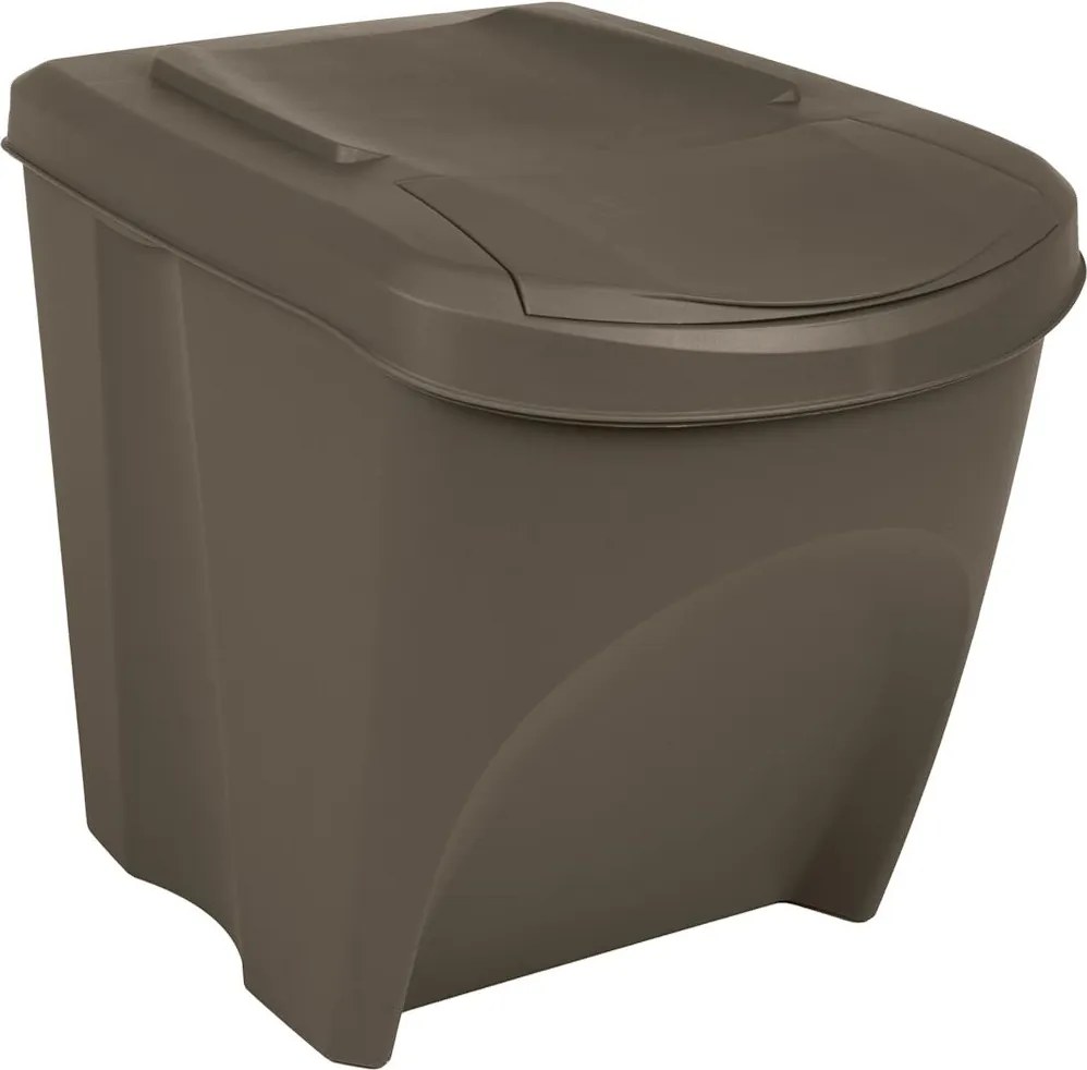 vidaXL Coșuri de gunoi stivuibile 3 buc. gri 75 L polipropilenă