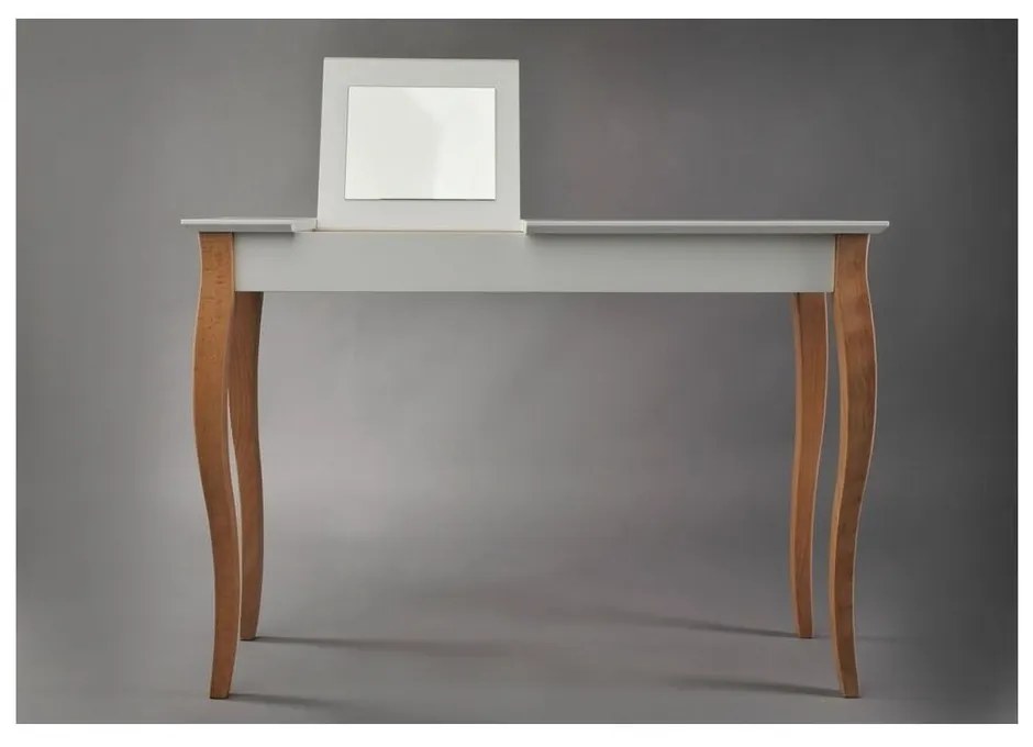 Masă de toaletă cu oglindă Ragaba Dressing Table, lungime 105 cm, alb