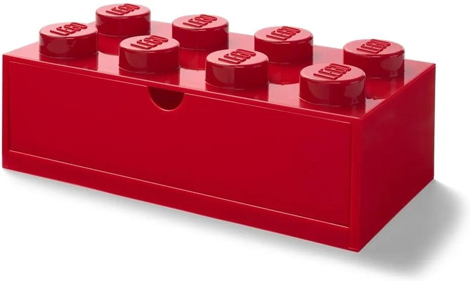 Cutie cu sertar pentru birou LEGO®, 31 x 16 cm, roșu