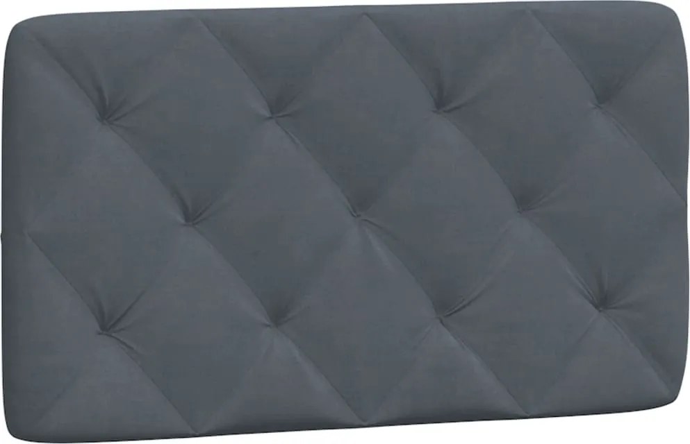 vidaXL Pernă tăblie de pat, gri închis, 90 cm, catifea