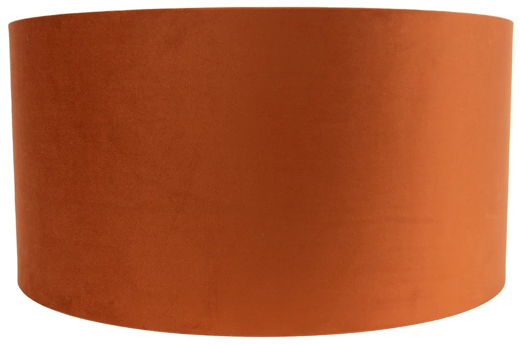 Abajur din material textil portocaliu cu interior auriu 50/50/25