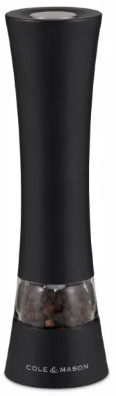 Cole&Mason - Râșniță electrică BURFORD 18 cm, 4xAAA, negru