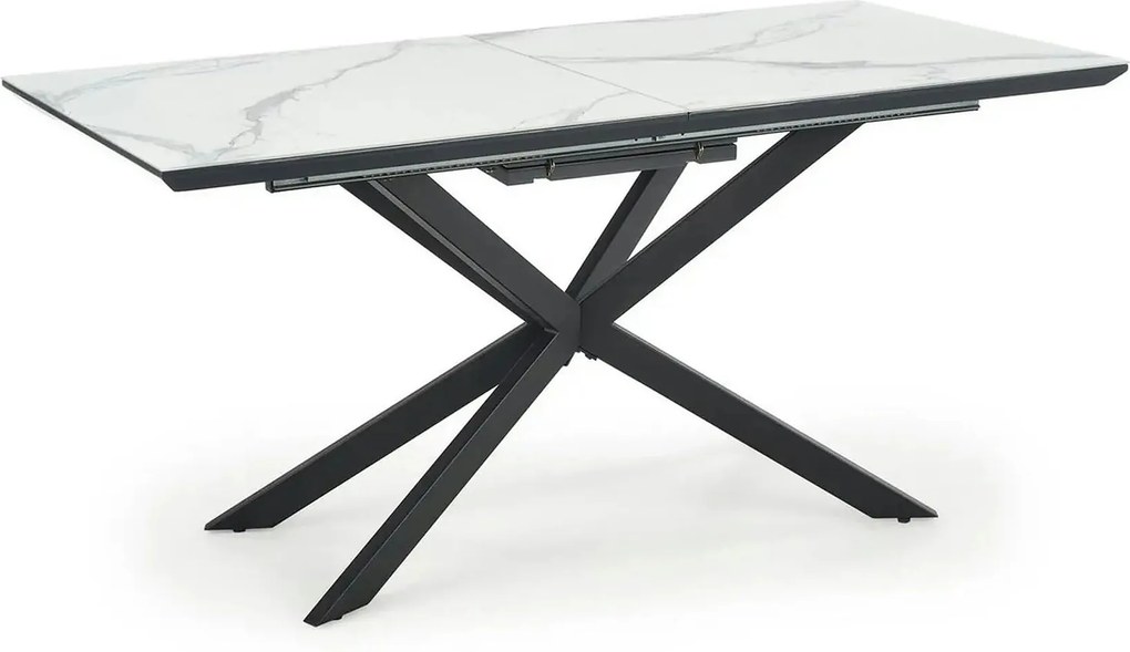 Masa living marmura DIESEL, alb/negru, 160/200x90x76 cm