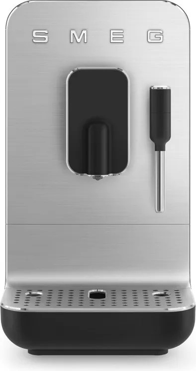 Espressor SMEG Collezione BCC12BLMEU, 1350 W, 19 bar, 1,4 l, 8 functii, Rasnita incorporata, Spumare lapte, Negru