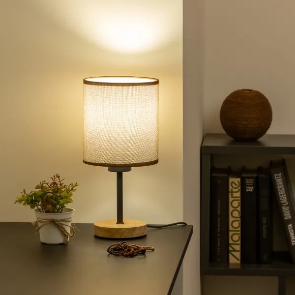 Lampă de masă Brilagi NUBILA WOOD 1xE27/25W/230V stejar/maro