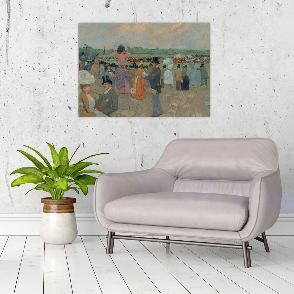 Tablou - Jean-Louis Forain, The Races at Longchamp, reproducere (70x50 cm)