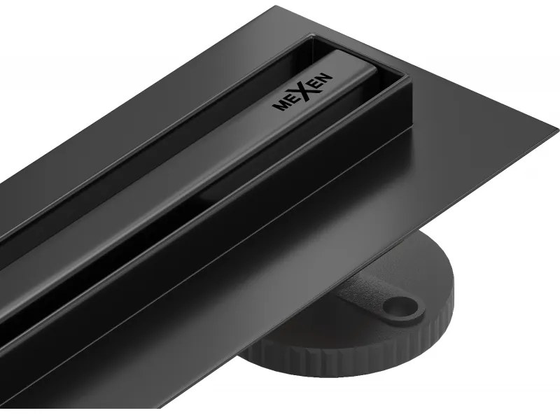 Mexen Flat 360° Slim scurgere liniară rotativă 120 cm, Neagră - 1741120
