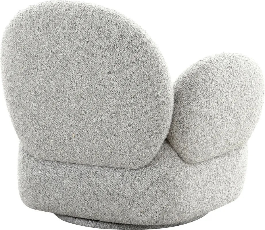 Fotoliu Messina cu rotire, bouclé, gri deschis