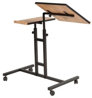 Măsuță ajustabilă GLEN 87x67 cm maro/neagră