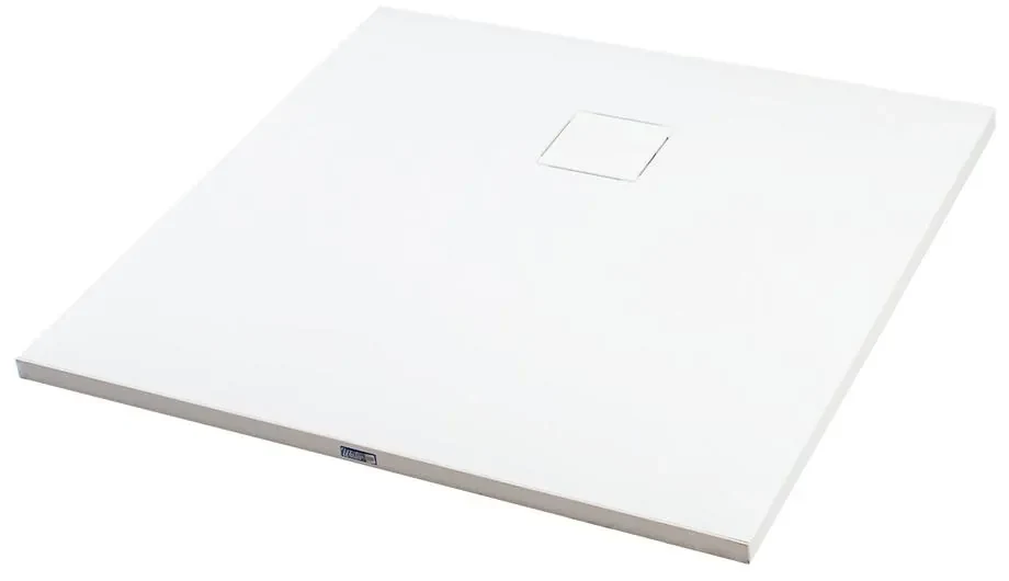 Cagliari White 80x80x2,6 cm Cădiță de duș pătrată, SMC, cu sifon inclus
