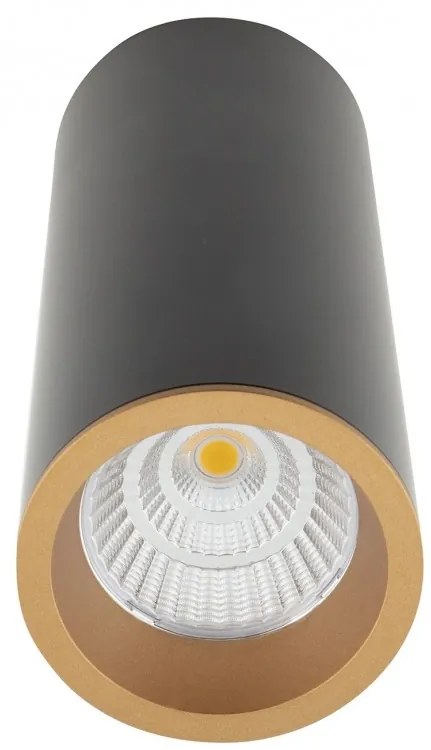 Spot LED aplicat design minimalist LONG negru/auriu C0154 MX + RC0153/C0154 GOLD