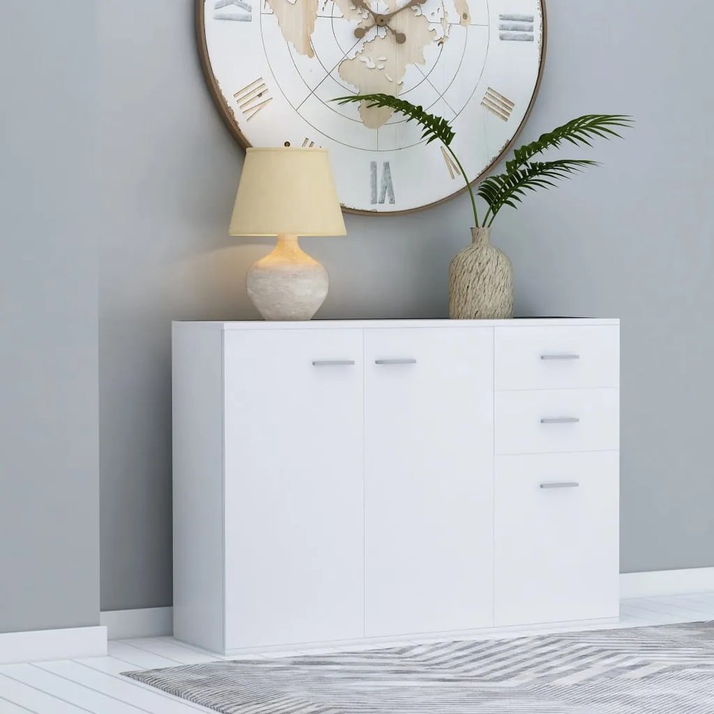 800693 vidaXL Servantă, alb, 105x30x75 cm, PAL