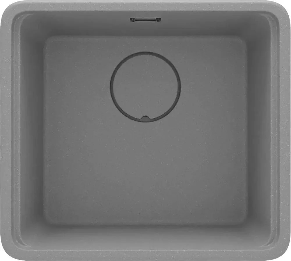 Chiuveta granit sub blat Deante Momi gri metalic 45x50 cm