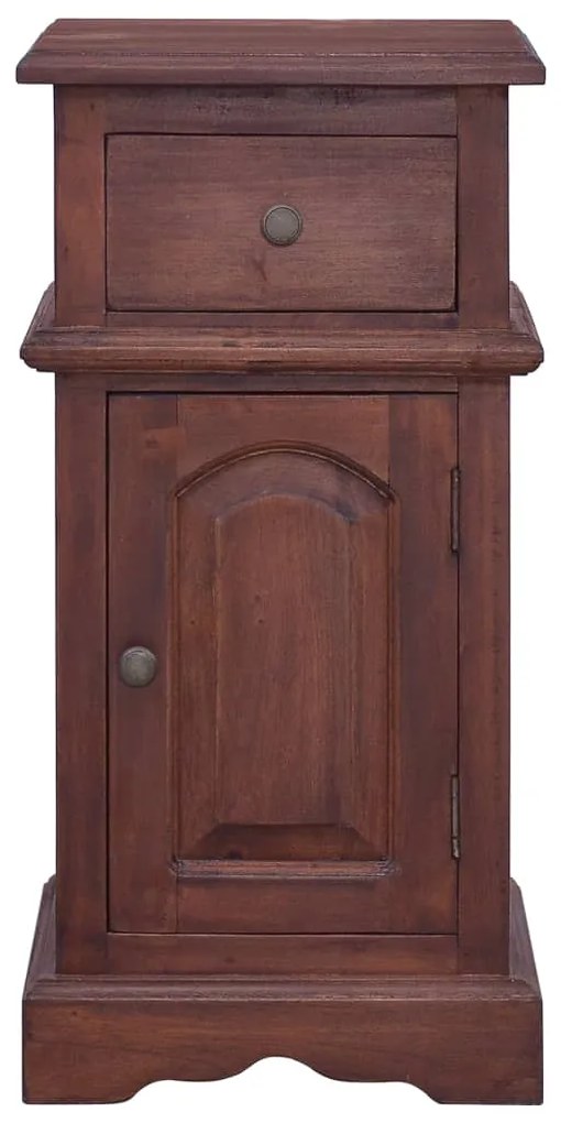 288831 vidaXL Noptieră, maro clasic, lemn masiv de mahon