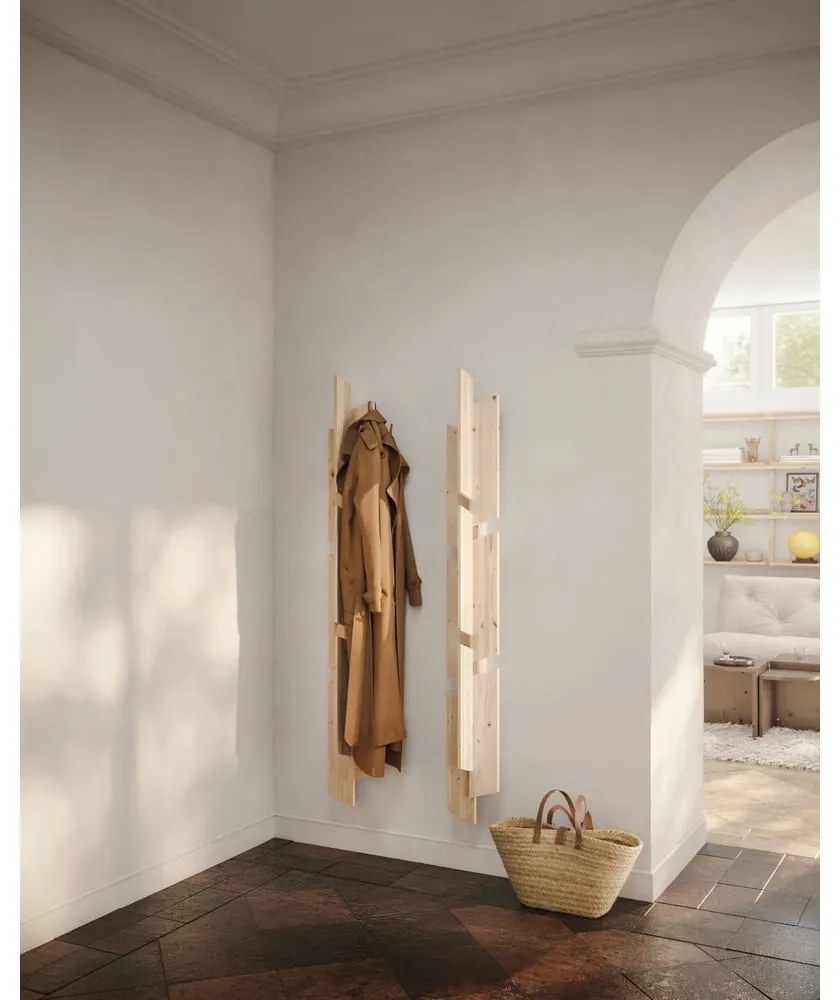 Cuier de perete în culoare naturală din lemn de pin 26 cm Keeper – Karup Design