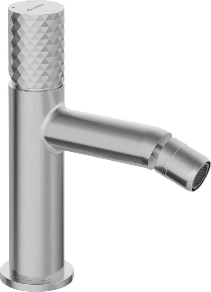 🚿 Baterie pentru bideu SILIA HEXA – Finisaj oțel șlefuit – Cod BHS_F30M