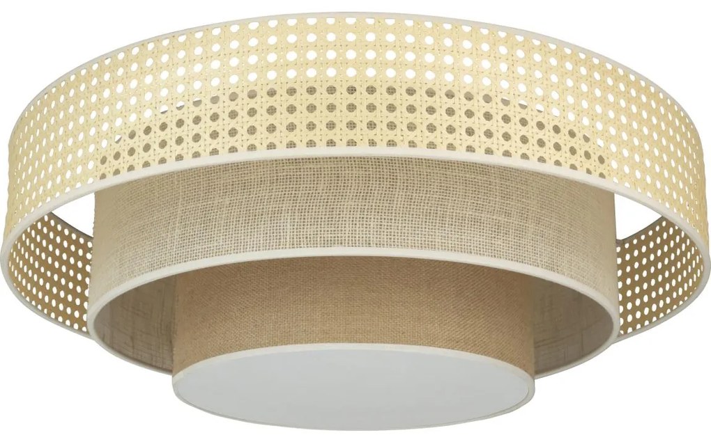 Plafonieră LED Duolla LUNETA LED/26W/230V d. 60 cm 4000K ratan/bej