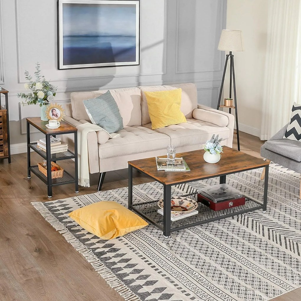 Masuta TAYLOR 60x30 cm, rustic maro