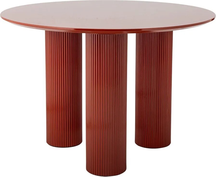 Masă de dining rotundă cu aspect lucios ø 110 cm Della – Bloomingville