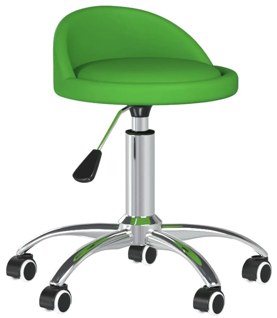 3086250 vidaXL Scaune de masă pivotante, 4 buc. verde, piele ecologică