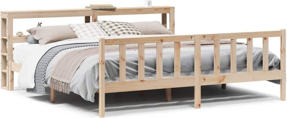 vidaXL Cadru de pat fără saltea, 180x200 cm, lemn masiv pin