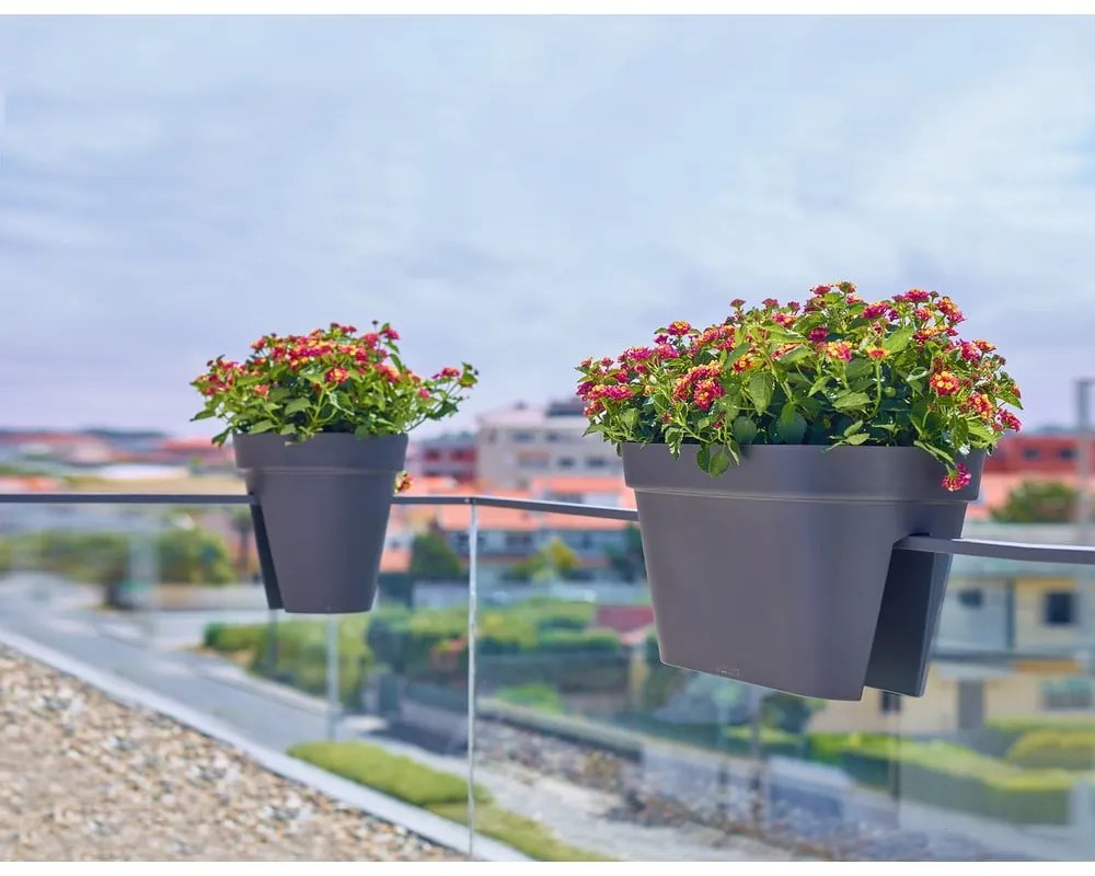 Jardinieră pentru balustradă din plastic reciclat de agățat / de perete 60 cm Capri – Artevasi