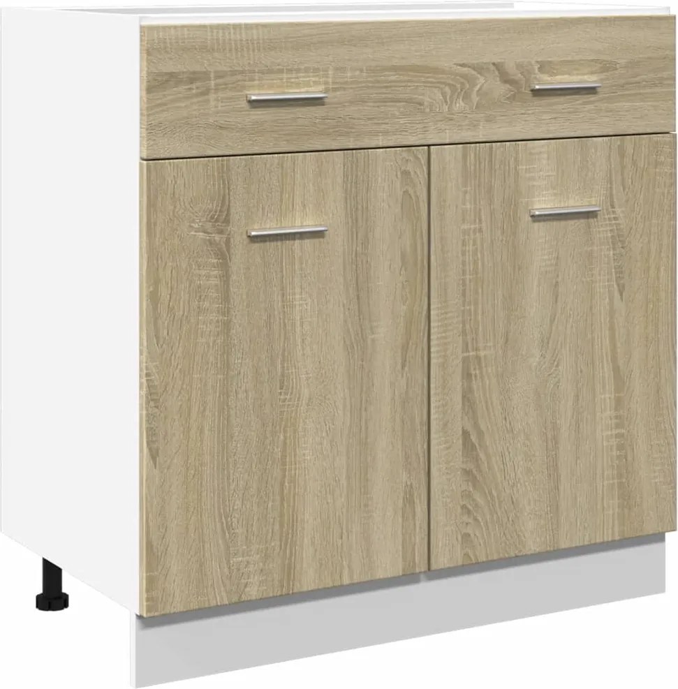 vidaXL Dulap inferior cu sertar “Lyon”, stejar Sonoma, 80x46x81,5 cm