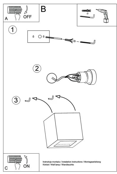 Sollux SL.0872 - Aplica de perete LEO 1xE27/60W/230V negru