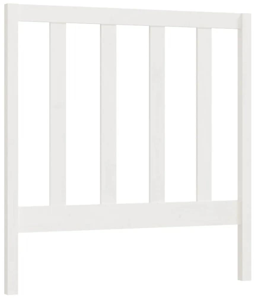 817671 vidaXL Tăblie de pat, alb, 96x4x100 cm, lemn masiv de pin