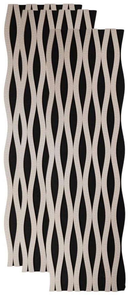 Panou riflaj acustic decorativ, MDF si pasla, AC47, 240x30x1.8cm, Gri