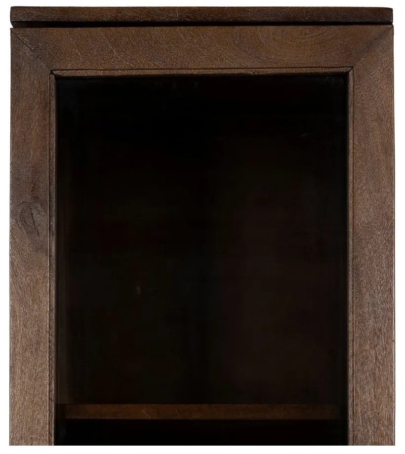 Vitrină maro din lemn de mango 40x180x40 cm Ravi – Ixia