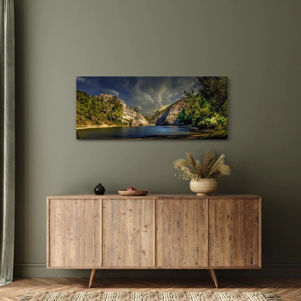 Tablou peisajului cu lac (120x50 cm)