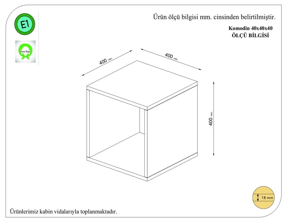 Noptieră albă Biga – Gauge Concept