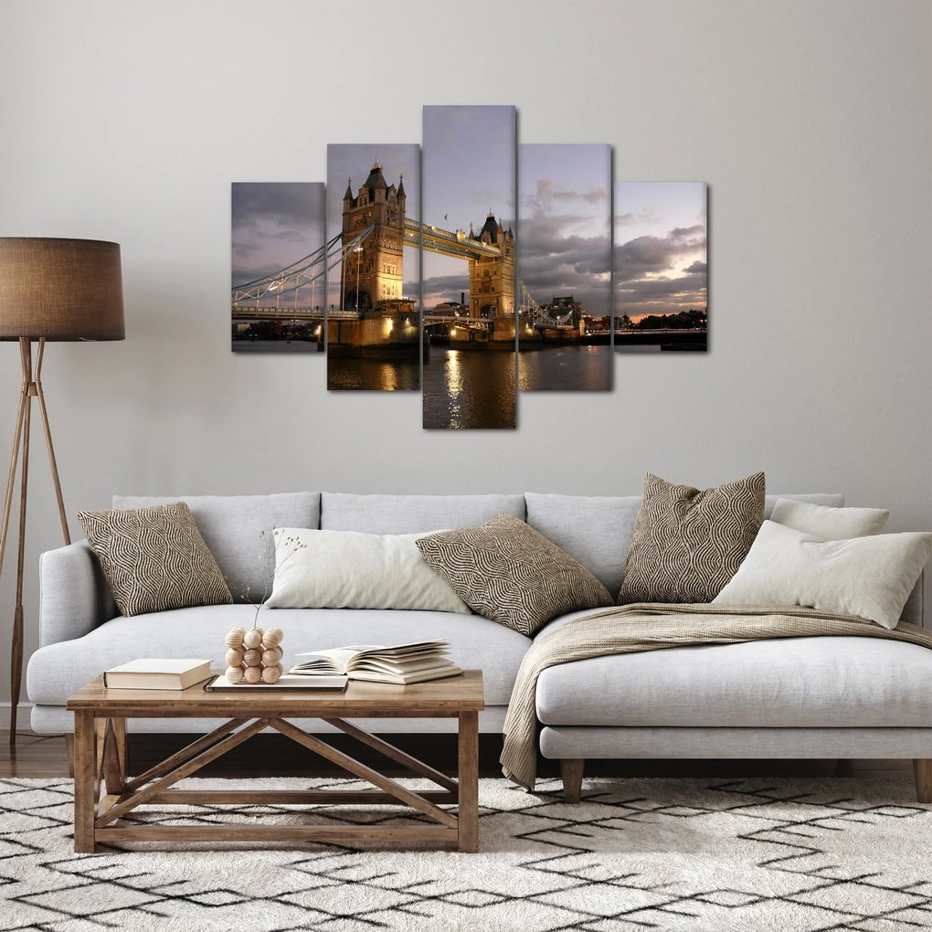 Tablou - Tower Bridge la noapte (150x105 cm)