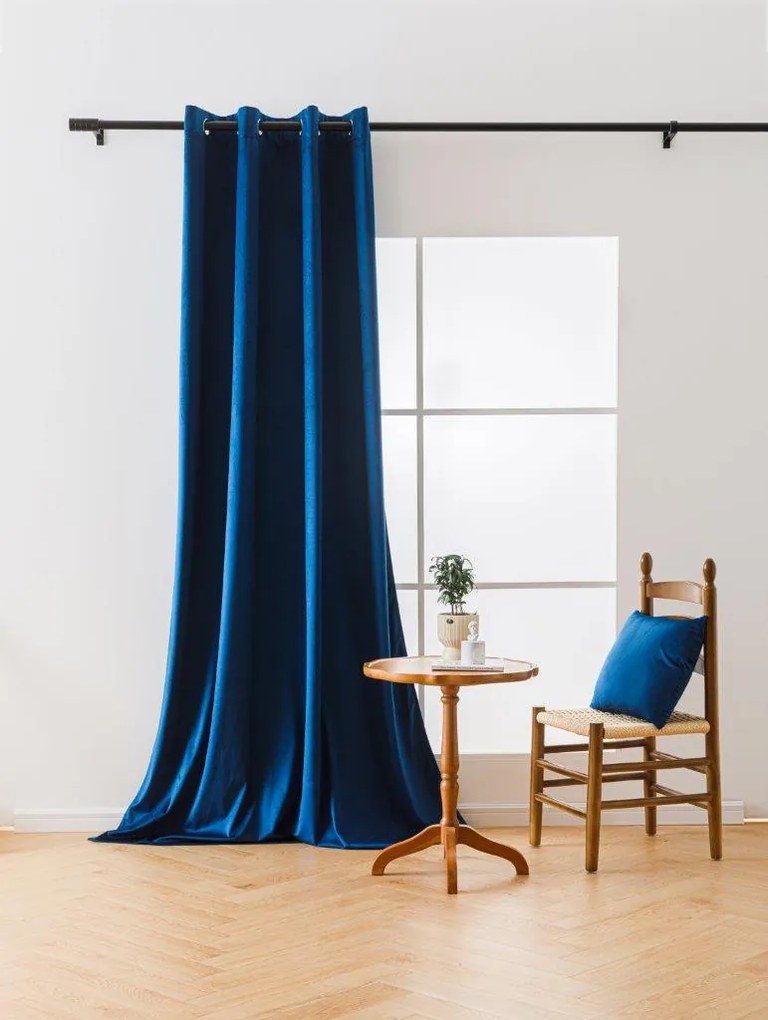 Draperie din catifea Culoare albastru regal, VELVET 140x250 cm Agatat: Rejansa