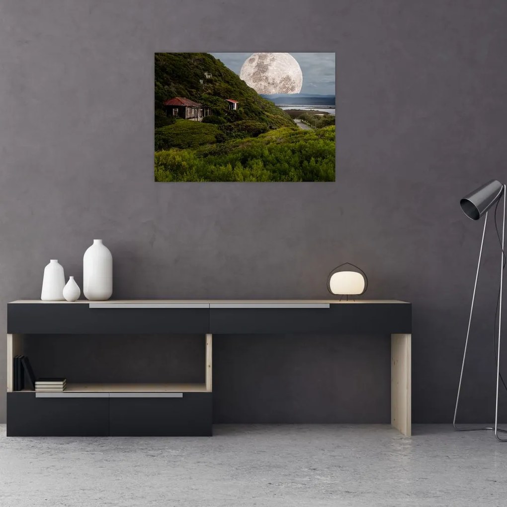 Tablou - peisaj cu luna (70x50 cm)