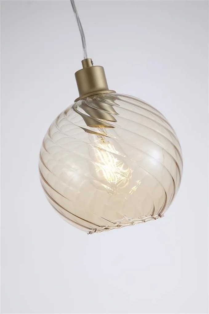 Pendul metal auriu, sticla champanie Radiance