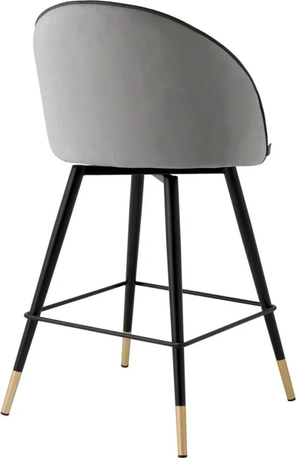 Set de 2 scaune de bar pivotante, design LUX, Counter Stool Cooper gri deschis